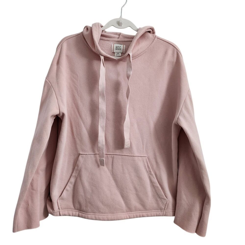 Urban Outfitters BDG Sweater‎ Small Pink Loose Sleeves Hooded Pullover Relaxed